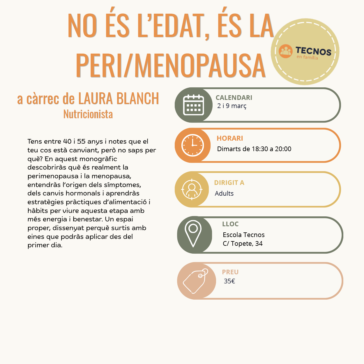 No és l'edat, és la peri/menopausa