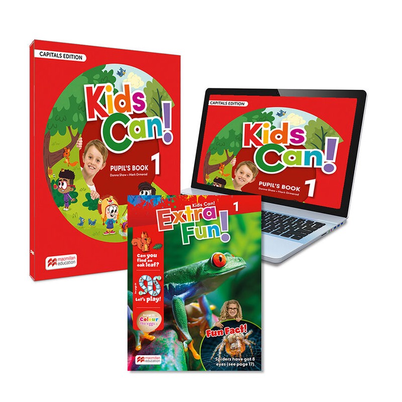 1r PRIM ANGLÈS: KIDS CAN! 1 Cap Letters Pb&ExtraFun ePk